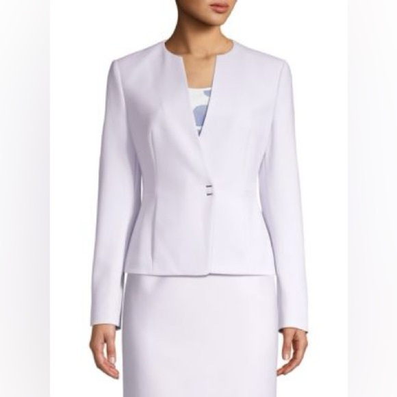 Hugo Boss Jackets & Blazers - Hugo Boss Lavender Collarless Single-Button Blazer
